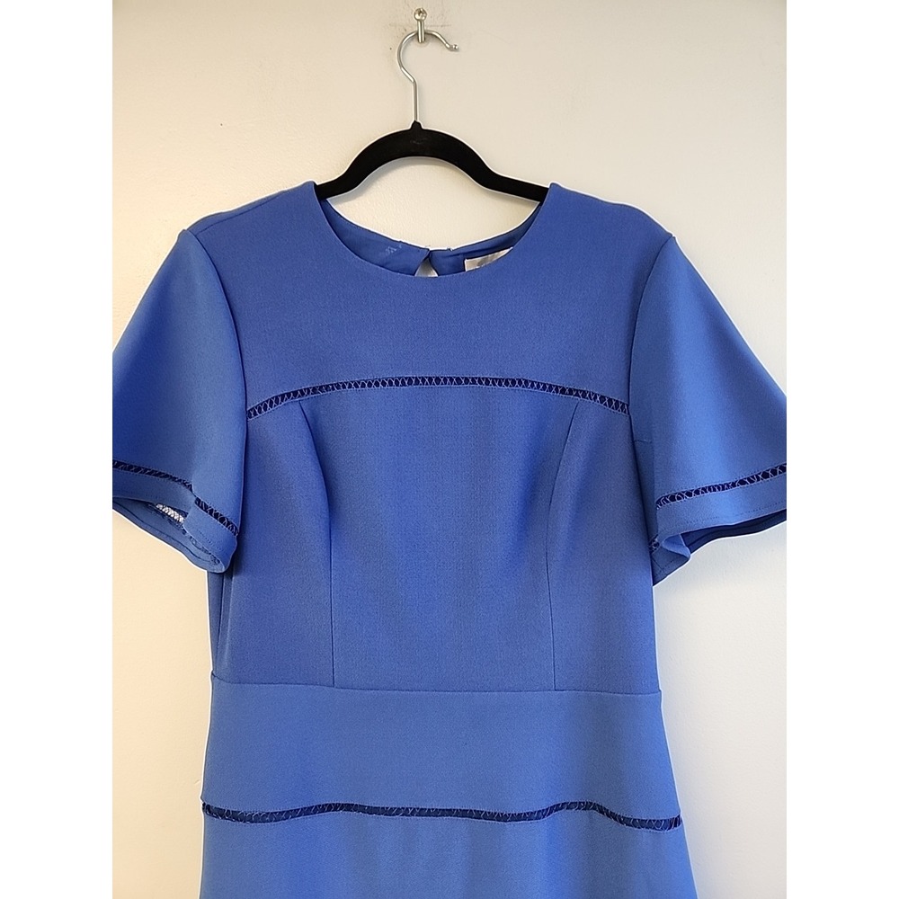 *FINDERS Women's L Royal Blue Open Back Short Sleeve Inmortal Mini Dress - Picture 2 of 8